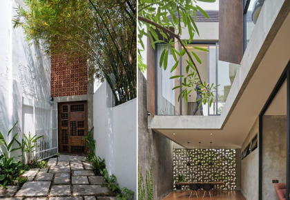 NGÔI NHÀ CÓ MẶT TIỀN VÀ MẶT HẬU CHUẨN PHONG THỦY