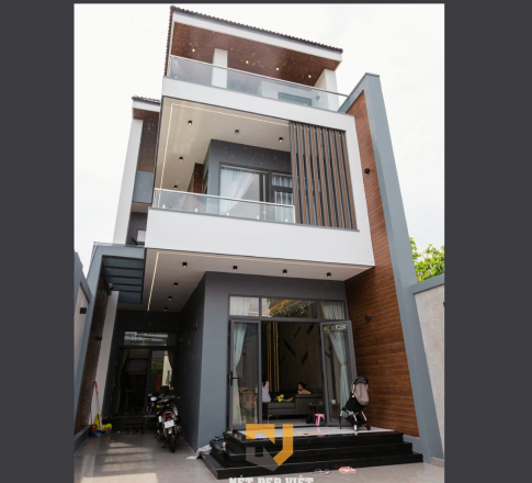 Thi công nhà phố 3 tầng mái Nhật hiện đại tại Long Khánh 