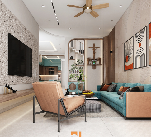 NHÀ PHỐ 3 TẦNG VỚI NHỮNG ĐƯỜNG CONG HIỆN ĐẠI (1)