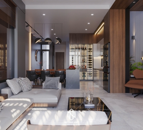 THIẾT KẾ THI CÔNG NỘI THẤT NHÀ PHỐ LÝ THÁI TỐ - P.LONG KHÁNH  (1) 