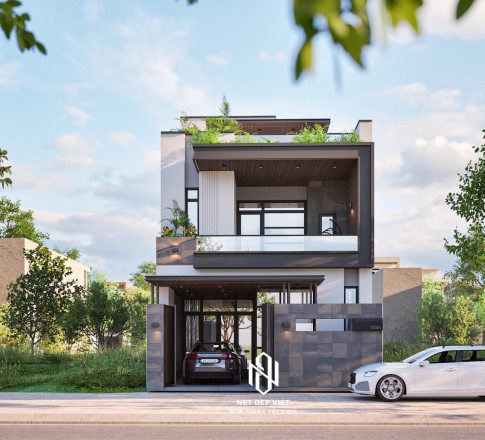 Thiết Kế Nhà Phố Khối Hộp Hiện Đại Tại Suối Chồn Long Khánh | Nét Đẹp Việt