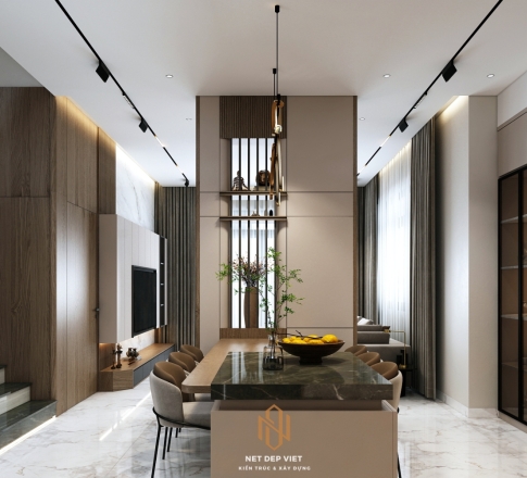 Thiết Kế Nội Thất Nhà Phố KDC Lộc An Long Thành - Mẫu TA-HOUSE | Nét Đẹp Việt 