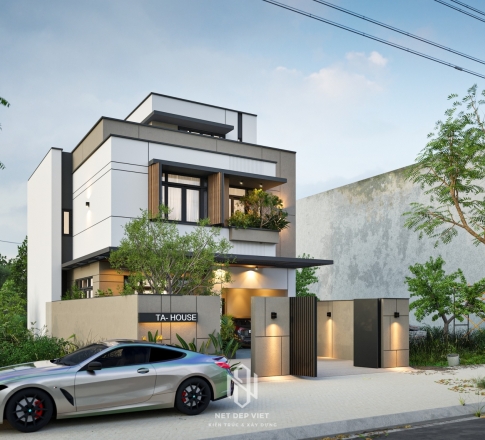 Thiết Kế Nhà Phố KDC Lộc An Long Thành - Mẫu TA-HOUSE | Nét Đẹp Việt