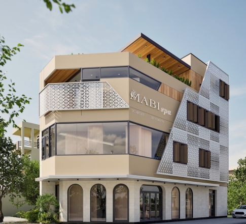 Thiết Kế Tòa Nhà Spa Hiện Đại – Mặt Tiền Ấn Tượng & Sang Trọng