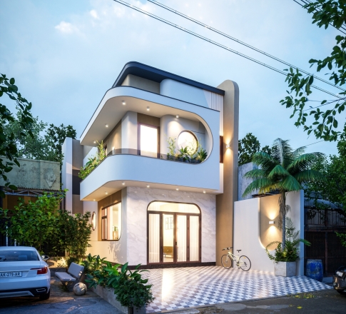 Mẫu Nhà Phố 2 Tầng Hiện Đại Đường Khổng Tử Long Khánh - Nét Đẹp Việt.