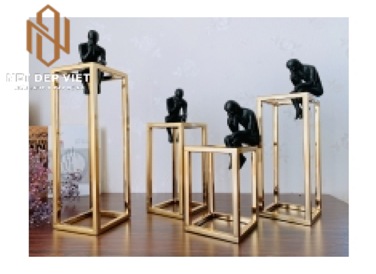 Bộ 4 Tượng Hắc Nhân Suy Nagẫm Thinking Men - BD0001