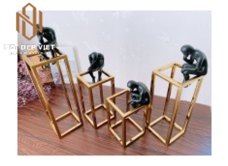 Bộ 4 Tượng Hắc Nhân Suy Nagẫm Thinking Men - BD0001